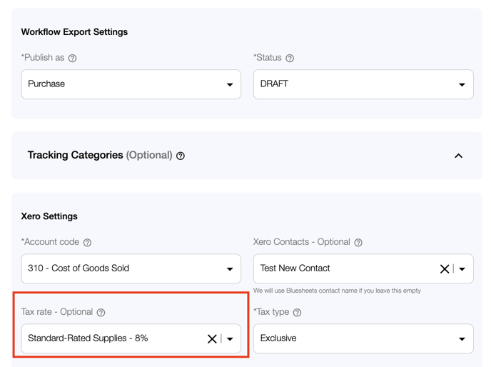 Export Rule with wrong Tax Rate